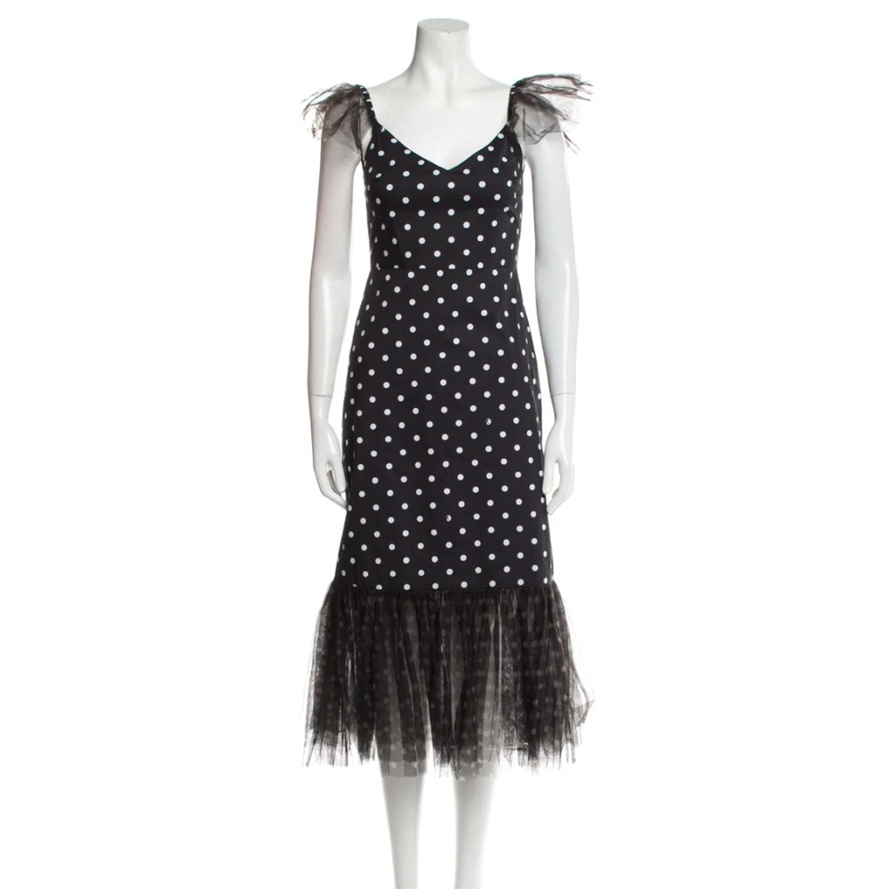 Staud Polka Dot Print Long Dress